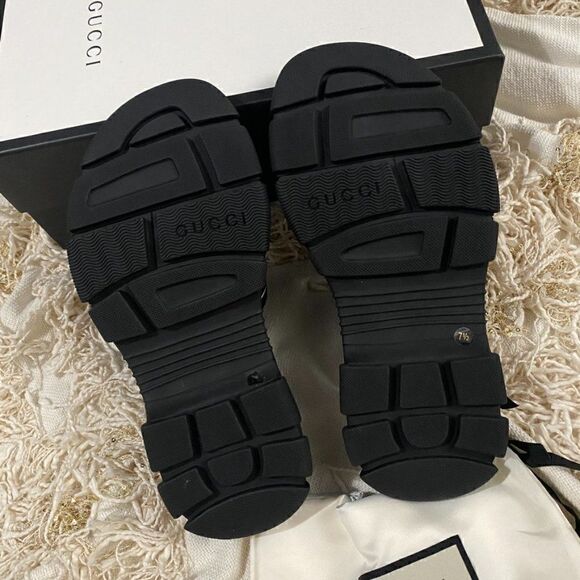 GUCCI Men's Embossed Logo Chunky Sliders Aguru Trek Slides - Picture 7 of 10